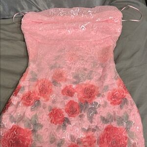 Windsor Pink Floral Mini Dress